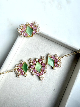 Royale Green Ring & Bracelet Set - Meeraa Jewels