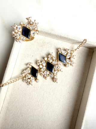 Sapphire Royale Bracelet Set - Meeraa Jewels