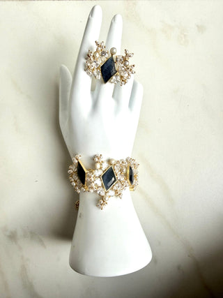 Sapphire Royale Bracelet Set - Meeraa Jewels