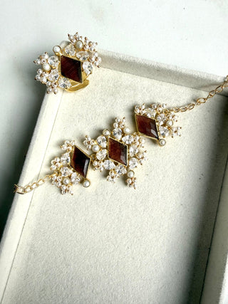 Smoky Quartz Royale Bracelet Set - Meeraa Jewels